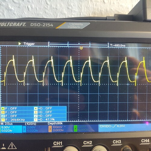 sekundärseitig 4 Mosfet, f=280kHz, 12V Vcc