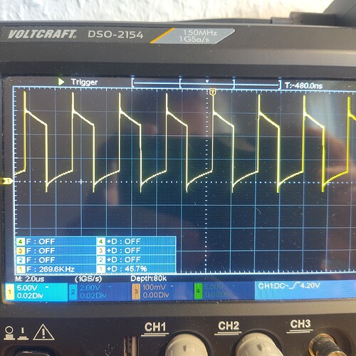 sekundärseitig kein Mosfets, f=280kHz, 12V Vcc